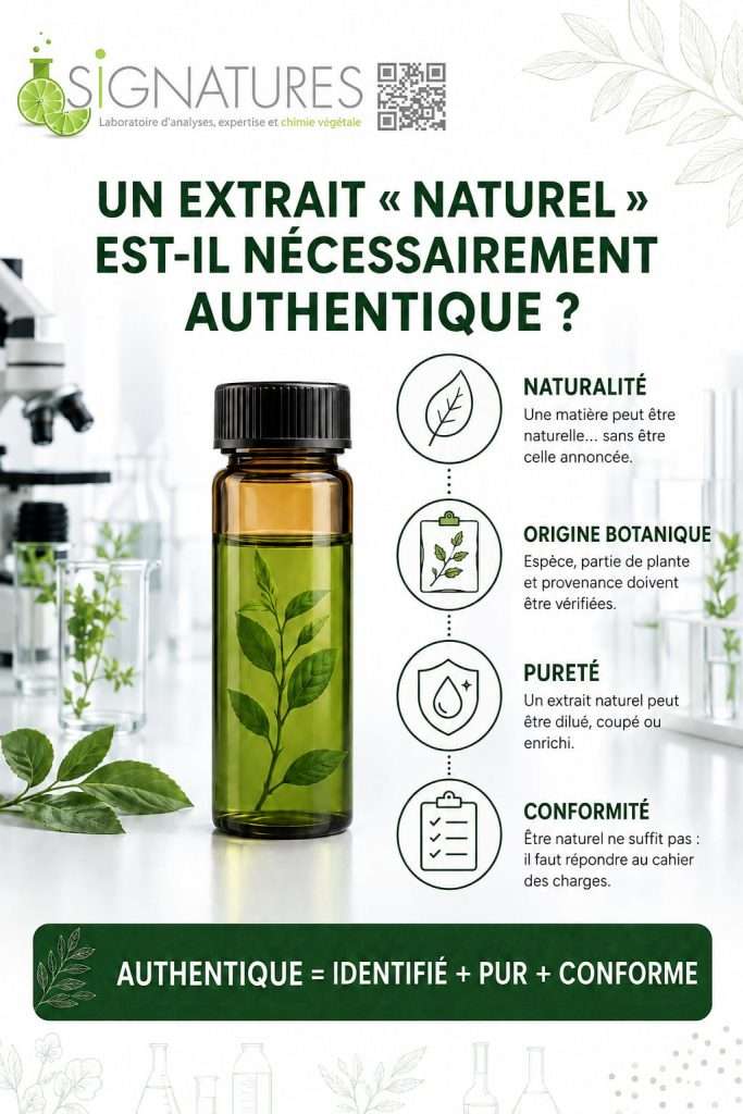 UN EXTRAIT « NATUREL » EST-IL NÉCESSAIREMENT AUTHENTIQUE ?